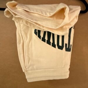 Chinatown Market Cream Shorts with Dark Green Graphic